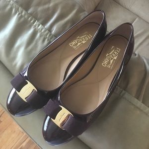 Salvatore Ferragamo Varina patent leather flats